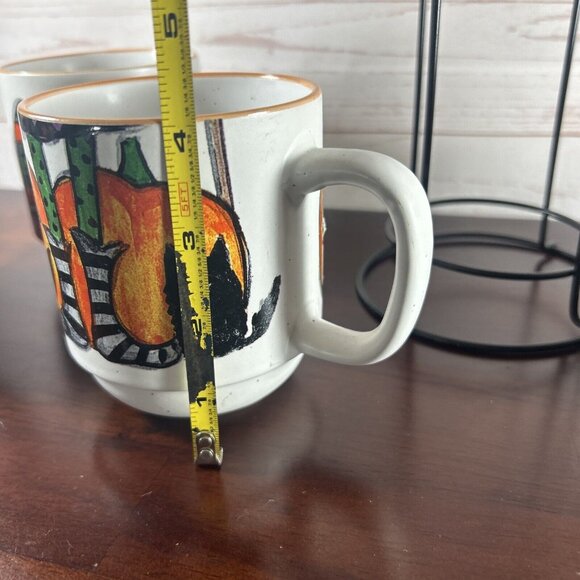 Cobwebs & Cauldrons stackable mugs HALlOWEEN Gnome Set of 4 Coffee tea coca cups - Picture 8 of 8